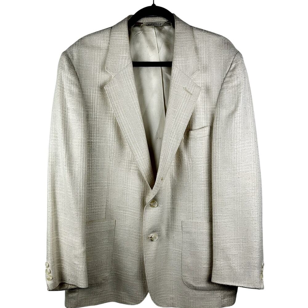 Levi Strauss Tailored Classics Vintage Cream Blazer – Classic Fit, L